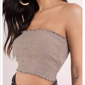 SYDNEY TAUPE CROP TOP